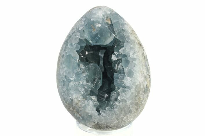 Crystal Filled Celestine (Celestite) Egg Geode - Madagascar #241903